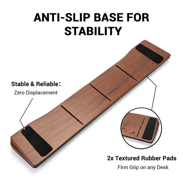 Alt view image 5 of 7 - Keyboard Wrist Rest, Wooden Wrist Rest for Computer Keyboards