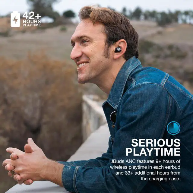 Alt view image 4 of 7 - True Wireless Earbuds, Active Noise Cancelling, Multipoint Connect, Google Fast Pair, Black