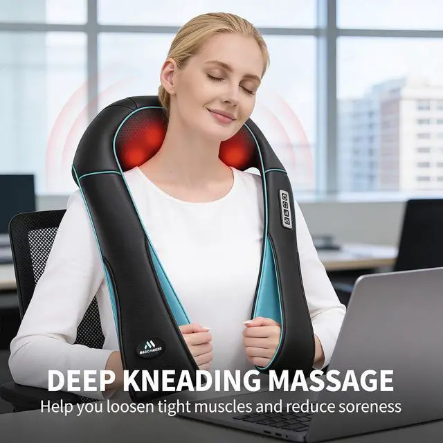 Alt view image 3 of 7 - Fathers Day Dad Gifts, Shiatsu Neck Massager with Heat for Pain Relief Deep Tissue Christmas Gift for Women, Men, Mom, Dad, Her, Him Amazing Back & Shoulder Relief from Daughter or Son