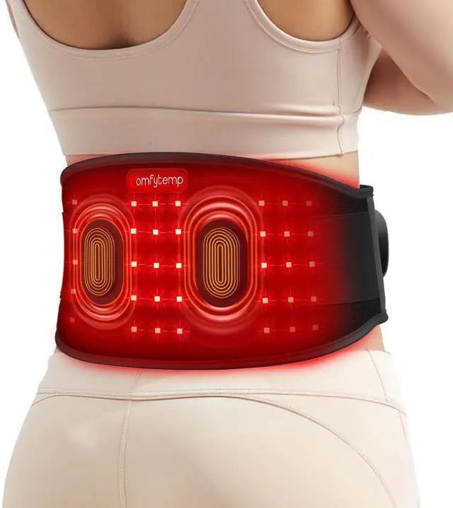 Main image of Cordless Red Light Therapy Massage Belt with Vibration for Back, Wearable FSA Eligible HSA Near Infrared Lower Back Massager, Portable Birthday Mothers Day Gifts for Women Mom, 660nm & 850nm