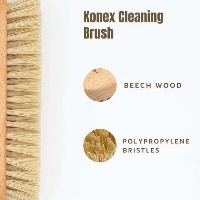 Alt view image 3 of 7 - Nylon Fiber Economy Utility Cleaning Hand Brush | Heavy Duty Hand-Held Scrub Brush Stiff Bristles | Wooden Body, Ideal Scrub Brushes for Cleaning (Peanut Shaped)