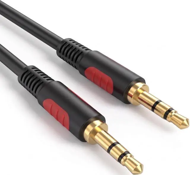 Main image of 3.5mm Male to Male Audio Aux Cable 6ft, AUX Cable for Beats Headphones, iPods, iPhones, iPads, Home/Car Stereos and More