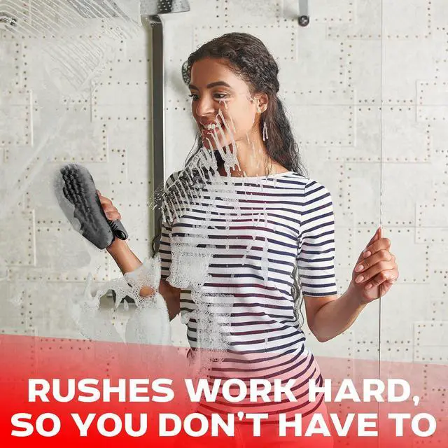 Alt view image 7 of 7 - Scrub Brush Set of 3pcs - Cleaning Shower Scrubber with Ergonomic Handle and Durable Bristles - Grout Cleaner Brush - Scrub Brushes for Cleaning Bathroom/Shower/Tile/Kitchen/Floor/Bathtub/Carpet
