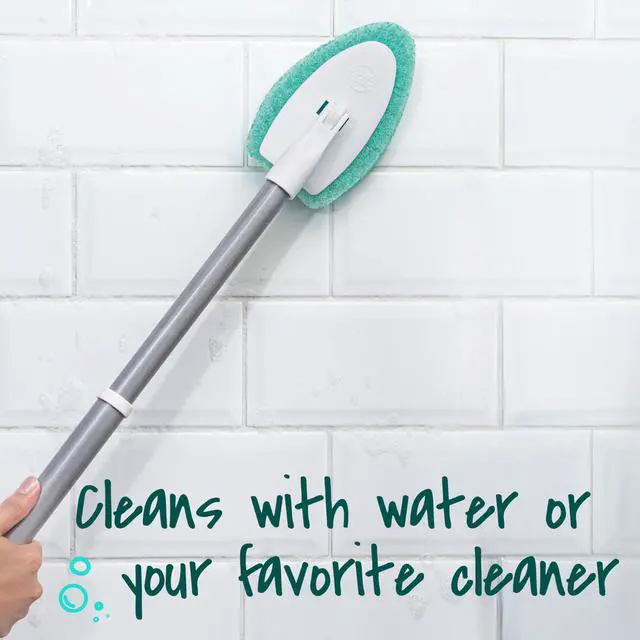 Alt view image 5 of 7 - Extendable Tub & Tile Scrubber Kit, Includes 1 Handle and 3 Non-Scratch Scrubber Pads