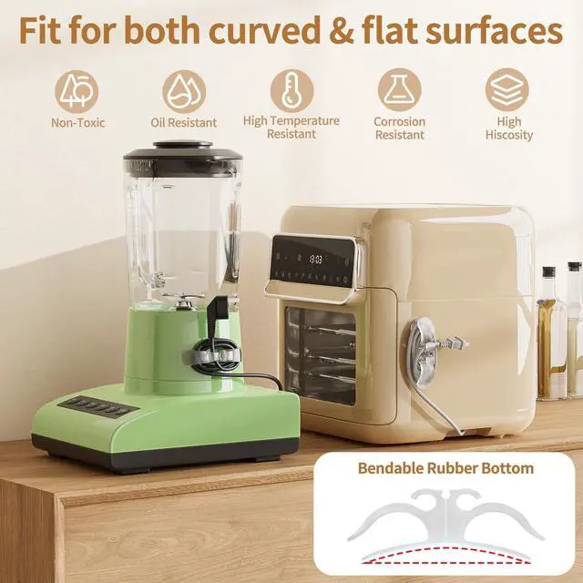 Alt view image 3 of 7 - 6PCS Clear Cord Organizer for Appliances, Kitchen Appliance Cord Organizer Stick On, Appliance Cord Holder, Cord Wrappers, Cord Winder for Pressure Cooker, Air Fryer, Blender, Coffee Maker, Toaster