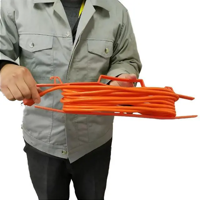 Alt view image 4 of 5 - 17.5" Plastic Cord Wrap Organizer 4 Pack Orange Cable Organizer with Handle for Extension Cords, Ropes & Hoses