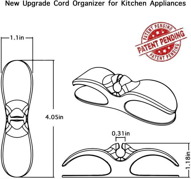 Alt view image 6 of 6 - AFunCrafter Cord Organizer Kitchen Appliances, Clear Holder for Stand Mixer