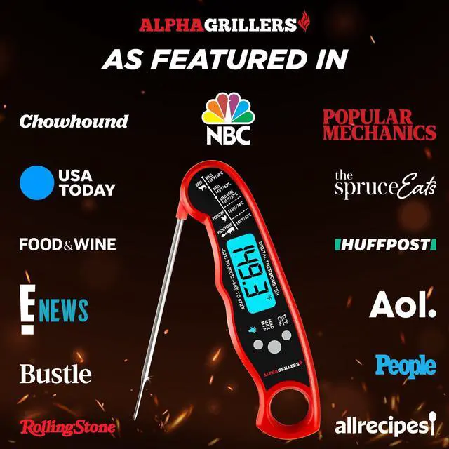 Alt view image 5 of 7 - Meat Thermometer Digital Instant Read Food Thermometer for Cooking & Grilling Professional Kitchen Fathers Day Gift for Dad Men Him Husband