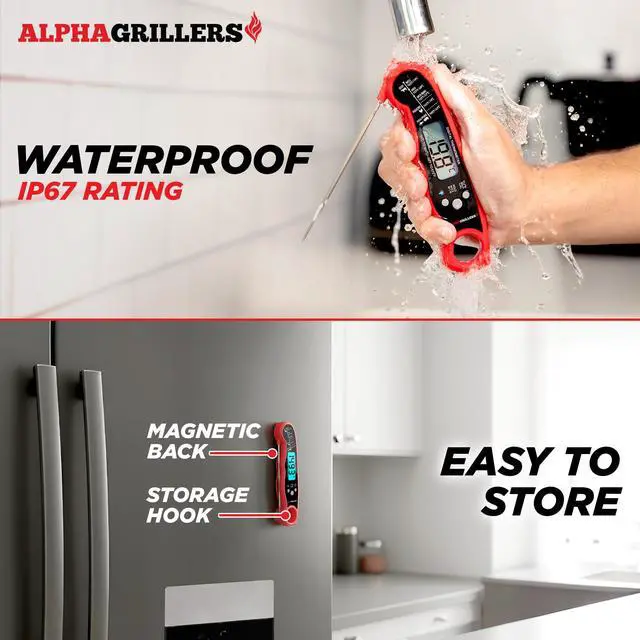 Alt view image 6 of 7 - Meat Thermometer Digital Instant Read Food Thermometer for Cooking & Grilling Professional Kitchen Fathers Day Gift for Dad Men Him Husband