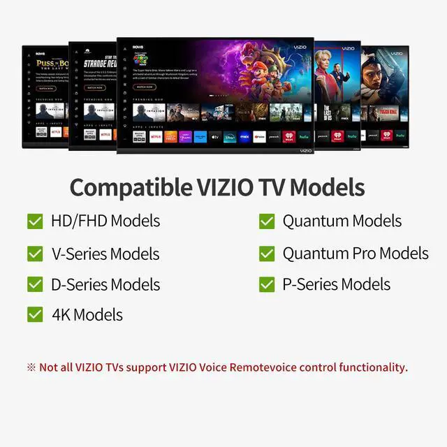 Alt view image 3 of 7 - XRT270 Voice Remote Control Replacement for VIZIO Smart TV Remote, Compatible with VIZIO SmartCast FHD 4K Quantum D/M/P/V-Series TVs