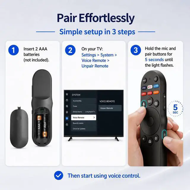 Alt view image 6 of 7 - XRT270 Voice Remote Control Replacement for VIZIO Smart TV Remote, Compatible with VIZIO SmartCast FHD 4K Quantum D/M/P/V-Series TVs