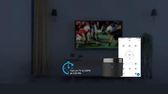 Alt view image 2 of 7 - RM4 Mini IR Universal Remote Control (2.4 GHz Wi-Fi Only), Smart Home Automation Wi-Fi Infrared Blaster for TV, AC, STB Audio, Works with Alexa, Google Home, IFTTT