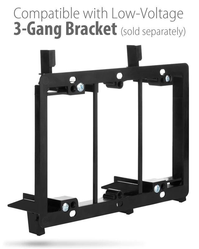 Alt view image 2 of 4 - 3-Gang 7.2 Surround Sound Distribution Home Theater Wall Plate Gold Plated Copper Banana Binding Post Coupler Outlet Faceplate for 7 Speakers, Two RCA Subwoofer Jacks, 3 HDMI Ports Wire