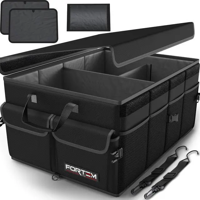 Main image of Trunk Organizer For SUV Car Trunk Organizer, Foldable Storage, Car Accessories for Women Men, Collapsible Bag, 600D Oxford, Non Slip Bottom, Straps, Soft Cover (50L)