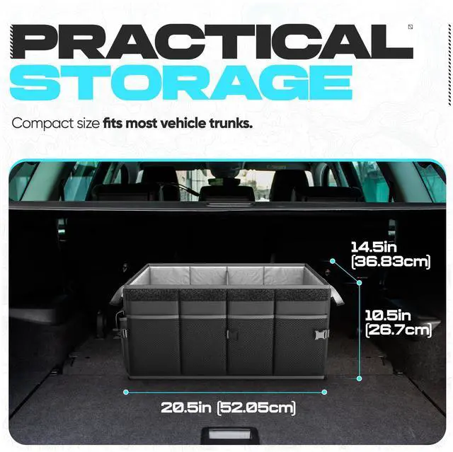 Alt view image 4 of 7 - Trunk Organizer For SUV Car Trunk Organizer, Foldable Storage, Car Accessories for Women Men, Collapsible Bag, 600D Oxford, Non Slip Bottom, Straps, Soft Cover (50L)