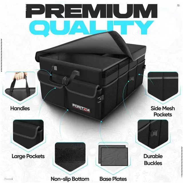 Alt view image 2 of 7 - Trunk Organizer For SUV Car Trunk Organizer, Foldable Storage, Car Accessories for Women Men, Collapsible Bag, 600D Oxford, Non Slip Bottom, Straps, Soft Cover (50L)