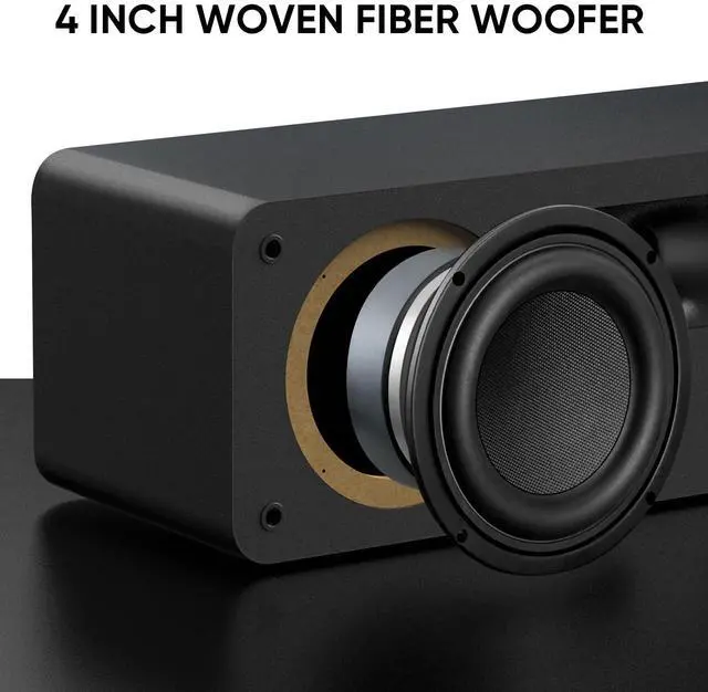 Alt view image 4 of 6 - Center Channel Speaker Dual 4-inch Woofers and Silk Tweeter | Crystal-clear Dialogue for Home Theater. 8,Passive Speakers, Wall Mount,Single