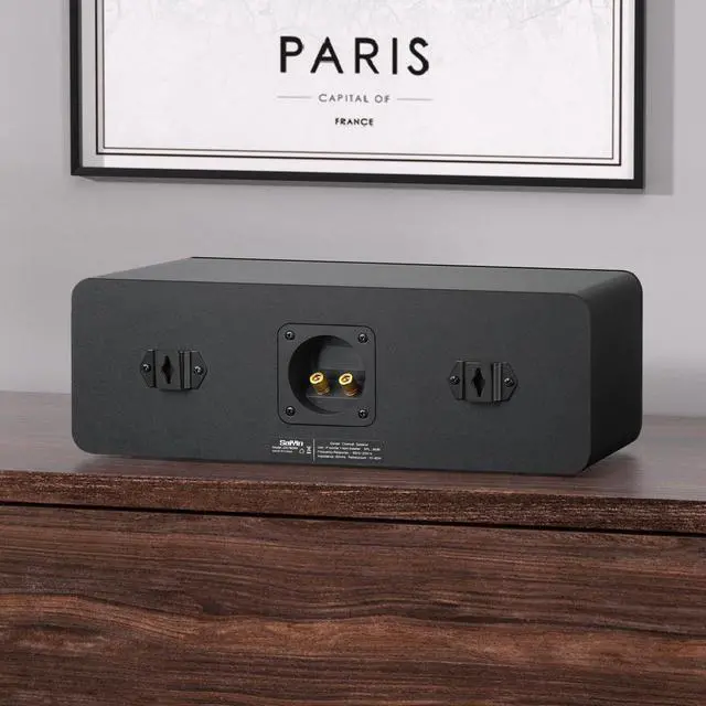 Alt view image 5 of 6 - Center Channel Speaker Dual 4-inch Woofers and Silk Tweeter | Crystal-clear Dialogue for Home Theater. 8,Passive Speakers, Wall Mount,Single