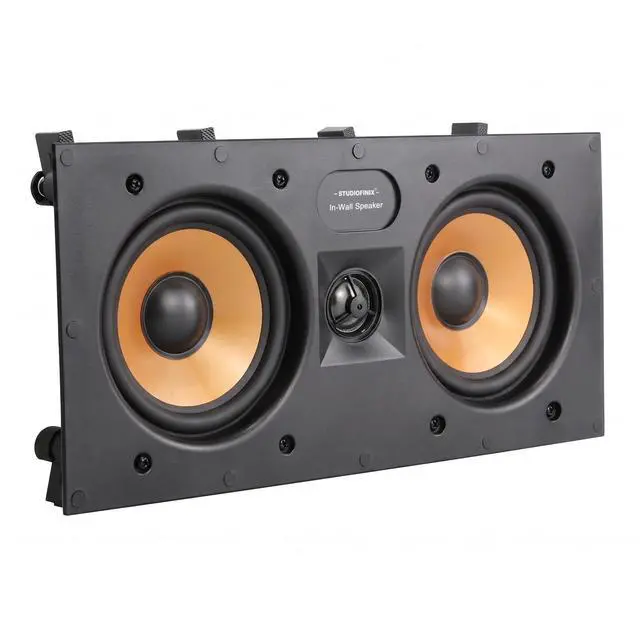 Main image of in-Wall Center Channel Speaker, 2-Way Dual 5.25" Poly Woofers, 160W Peak, 1" Pivoting Silk Tweeter, Paintable,Home Theater Surround Sound (Single)