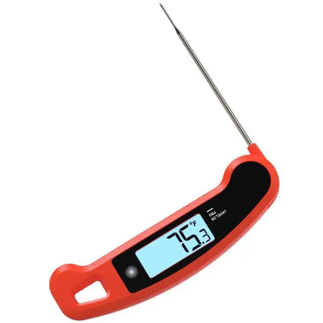 Alt view image 2 of 6 - Javelin® PRO Classic Ultra-Fast 2-Second Professional Digital Instant Read Meat Thermometer for Grill and Cooking, Auto-Rotating Backlit Display, IP65 Water Resistant, NSF Certified Sambal