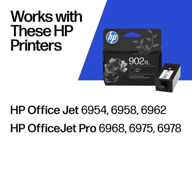 Alt view image 2 of 7 - 902XL Black High-Yield Ink Cartridge | Works with OfficeJet 6950, 6960, Pro 6960, 6970 Series | T6L86AN