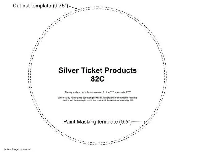 Alt view image 2 of 7 - 82C Silver Ticket in-Ceiling Speaker with Pivoting Tweeter (8 Inch in-Ceiling) 1 Piece, 11 inch Overall Size