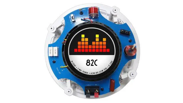 Alt view image 4 of 7 - 82C Silver Ticket in-Ceiling Speaker with Pivoting Tweeter (8 Inch in-Ceiling) 1 Piece, 11 inch Overall Size