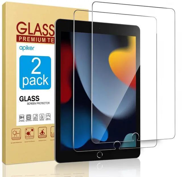 Main image of 2 Pack Screen Protector for iPad 9th 8th 7th Generation 10.2 Inch, Tempered Glass Film for iPad 9 8 7 (2021/2020/2019), Case Friendly, Apple Pencil Compatible, High Response