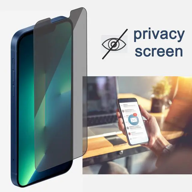 Alt view image 2 of 6 - Privacy Screen Protector+Camera Lens Protector for iPhone 13 Pro Max