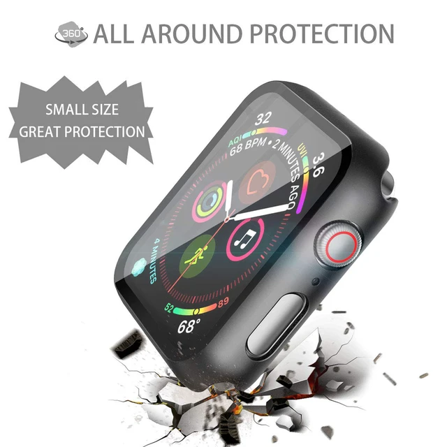 Alt view image 4 of 7 - Screen Protector Case for 44mm Apple Watch SE3/SE2/SE/Series 6/5/4