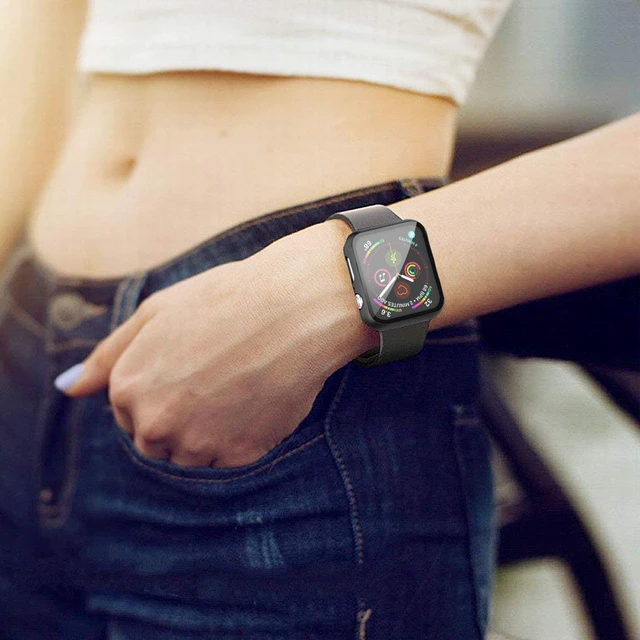 Alt view image 6 of 7 - Screen Protector Case for 44mm Apple Watch SE3/SE2/SE/Series 6/5/4