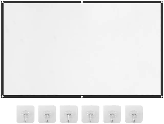 Main image of Projector Screen, 4K HD Home Movie Projection Screen, 72" Anti-Crease Theater Screens Indoor Outdoor