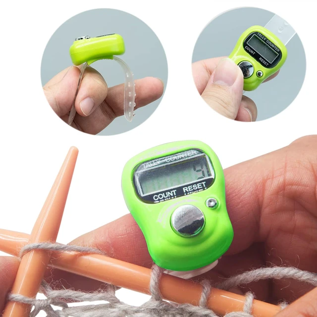 Alt view image 5 of 7 - Sewery Electronic Finger Tally Counter 7-Pack, Mini LCD Digital Display Tally Counter, Handheld Counter Clicker Pitch Counter for Coaching, Knitting, Lap, Fishing, Golf and Row