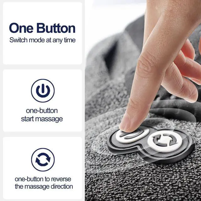 Alt view image 7 of 7 - Back Massager, Neck Massager with Heat, Massage Pillow Gifts for Men & Women, Electric Shiatsu Back Massager, Deep Kneading Shoulder Massager for Full Body Muscle,Massage at Home, Car