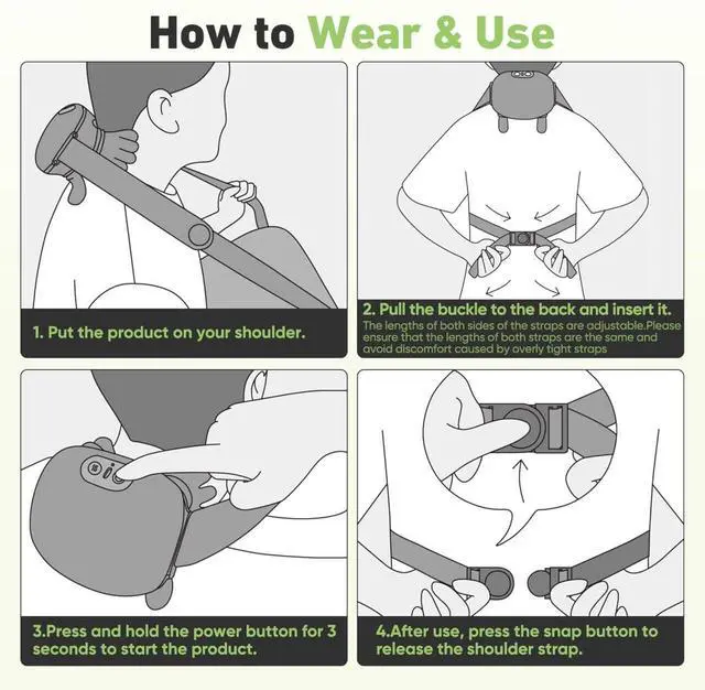 Alt view image 6 of 7 - Neck Massager with Heat - Deep Tissue Shiatsu Electric Neck and Shoulder Massager with Fingers, 4D Kneading Design for Pain Relief, Cordless Masajeador De Espalda Y Cuello, Portable for Travel