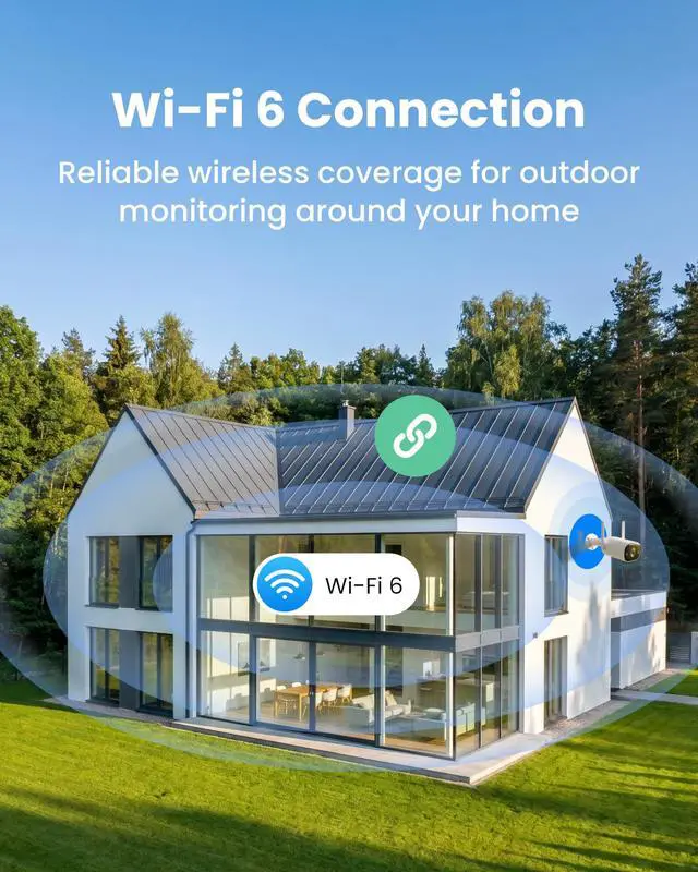 Alt view image 7 of 7 - 3MP Outdoor Security Camera, 2.4GHz WiFi 6 Smart Bullet Camera with Color Night Vision, AI Human/Vehicle/Sound Detection, Two-Way Talk, Spotlight, IP67, ONVIF, Cloud & microSD Storage up to 256GB