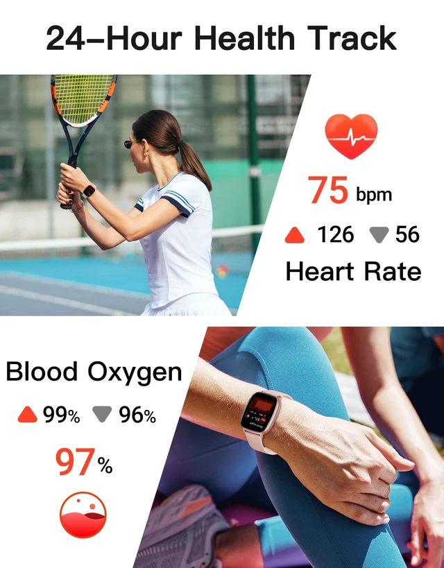 Alt view image 4 of 7 - Smart Watch for Women with GPS Built-in Answer/Make Call Pink 1.95" HD, for iPhone/Android Phones, Fitness Tracker Heart Rate/Sleep Monitor, Step/Calories Counter 100+ Sport, Waterproof
