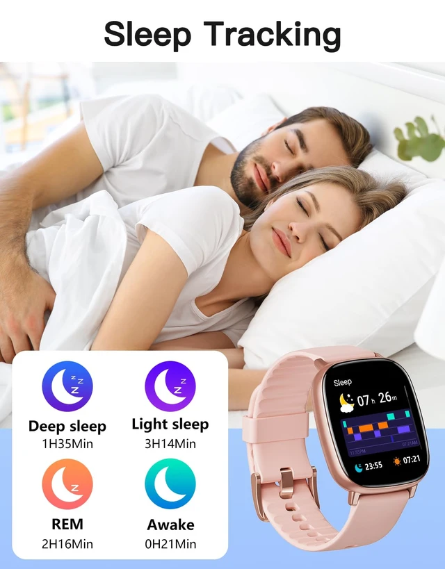 Alt view image 6 of 7 - Smart Watch for Women with GPS Built-in Answer/Make Call Pink 1.95" HD, for iPhone/Android Phones, Fitness Tracker Heart Rate/Sleep Monitor, Step/Calories Counter 100+ Sport, Waterproof