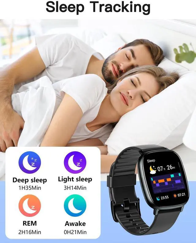 Alt view image 5 of 7 - Smart Watches for Men Women with GPS Built-in, Answer/Make Calls, 1.95" Smartwatch for iPhone/Android Phones, Fitness Watch with Heart Rate/Sleep Monitor 100+ Sports Modes IP68 Waterproof (Black)