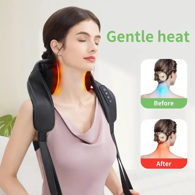 Alt view image 5 of 7 - Shiatsu Neck and Back Massager with Heat, Upgraded 2600mAh Cordless Shoulder Massager Deep Tissue 6D Kneading, Massages Pillow for Neck, Back, Shoulder, Foot, Body Gifts for Fathers Mom Dad