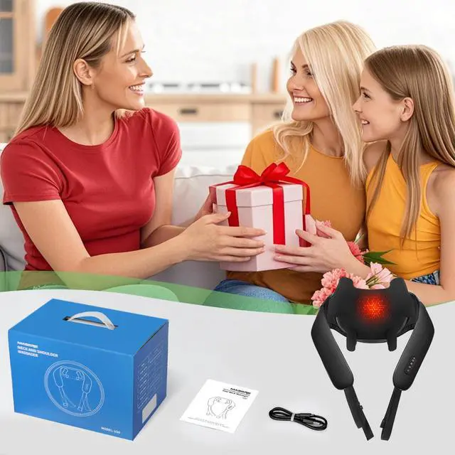 Alt view image 6 of 7 - Shiatsu Neck and Back Massager with Heat, Upgraded 2600mAh Cordless Shoulder Massager Deep Tissue 6D Kneading, Massages Pillow for Neck, Back, Shoulder, Foot, Body Gifts for Fathers Mom Dad