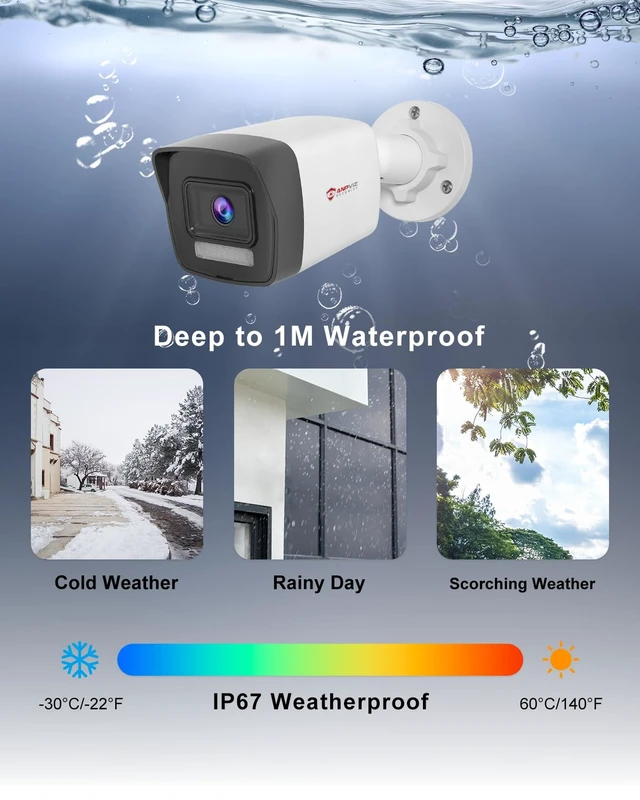 Alt view image 6 of 7 - Anpviz 5MP Bullet PoE IP Camera Outdoor, Wired Security Camera | Smart Color Night Vision, AI Motion Detection 2.0, with Audio, 2.8MM Lens Wide Angle, IP67, WDR, SD Card Slot, IPC-B1053WD-S