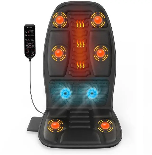 Main image of Massage Seat Cushion with Heat, Cooling Back Massager for Chair, Chair Massager for Full Body Massage, Deep Tissue Vibration Pad for Home & Office Chair, Gift for Men Womem