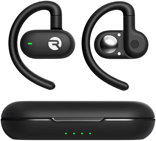Main image of Fitness Open Ear Earbuds Open Ear Headphones, Earbuds Wireless Bluetooth, Running Headphones, Sweat & Water-Resistant Earphones, 40 Hours Battery Life (Black)