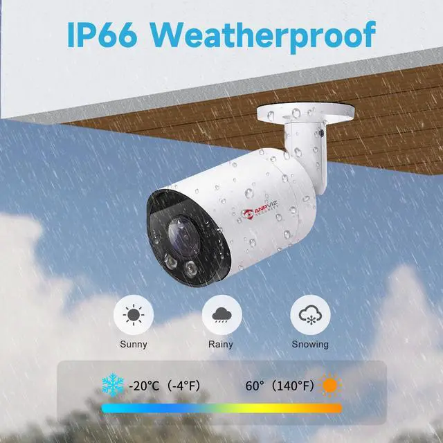 Alt view image 7 of 7 - 6MP Bullet PoE IP Camera with Human & Vehicle Detection, Security IP Camera Outdoor Indoor, 100ft Smart Color Night Vision, 2.8mm Lens, Built-in Mic, 512GB MicroSD Slot, Full Metal (U Series)