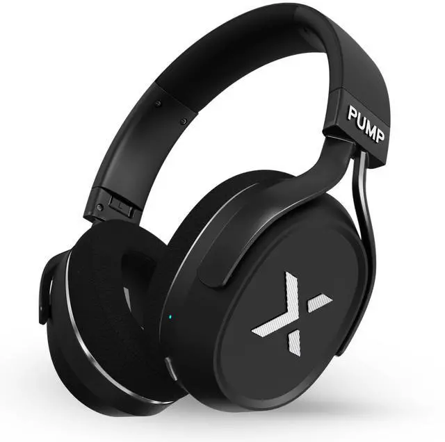 Main image of Pump X Wireless Over-Ear Headphones, Bluetooth, Powerful Bass, Active Noise Cancelling & Transparency Mode, Interchangeable Ear Cups, All-Day Comfort for Gym and Training, Black/Silver