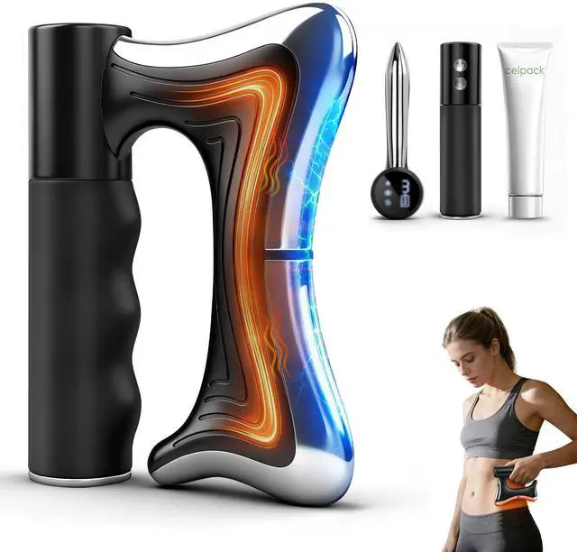 Main image of Heated Muscle Scraper Tool with Pulse & Vibration for Muscle Relief, Black