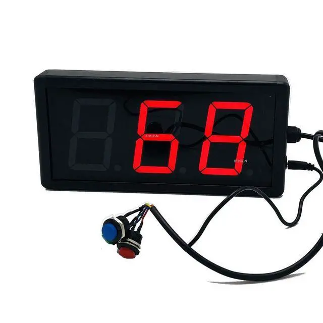 Alt view image 2 of 6 - LED Lap Counter Up/Down Digital Counter with Buttons and Remote 3inch High