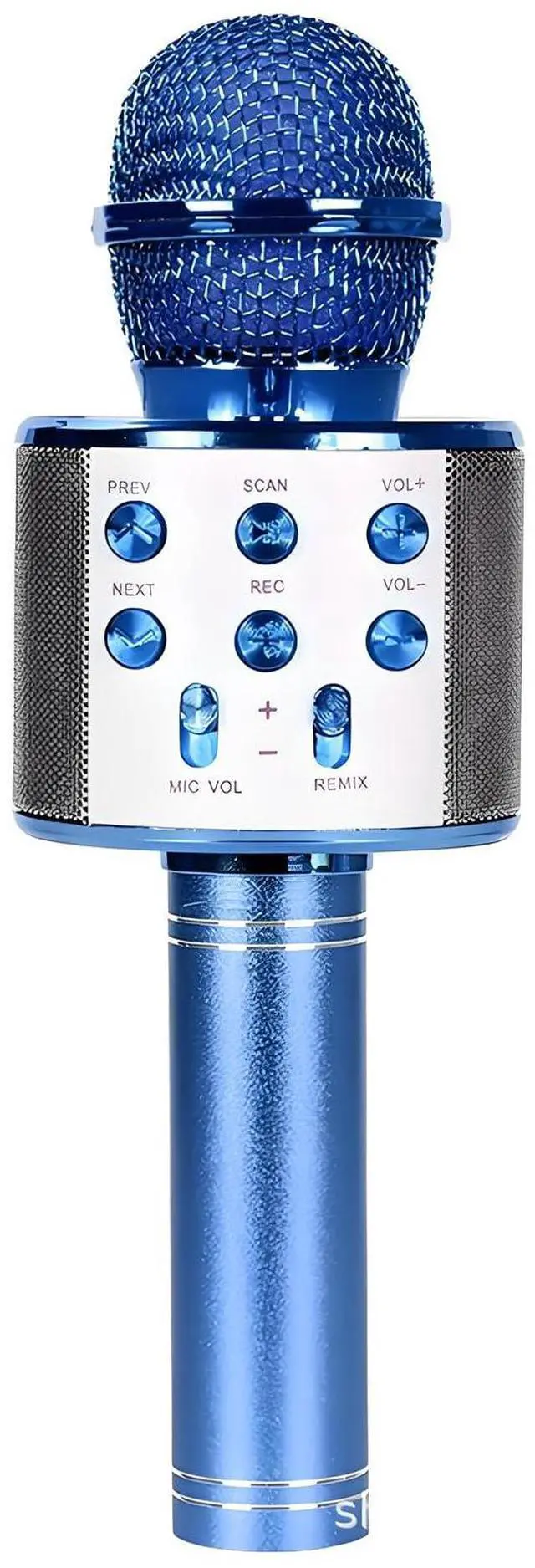 Main image of Wireless Bluetooth Karaoke Microphone Portable Handheld Mic Speaker 3-in-1 for All Smartphones Gifts Blue