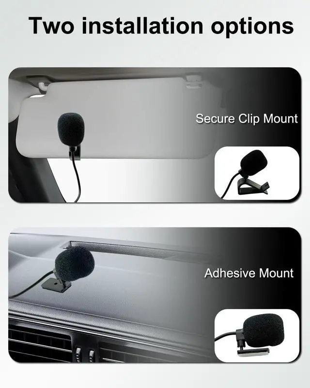 Alt view image 6 of 7 - 3.5mm Microphone HD Voice Assembly Car Radio Mic Replacement for Kenwood Boss JVC Sony Jensen Alpine for Vehicle Head Unit Enabled Stereo DVD GPS,3M /9.84ft Cable Mic with 3.5mm to 2.5mm Adapter